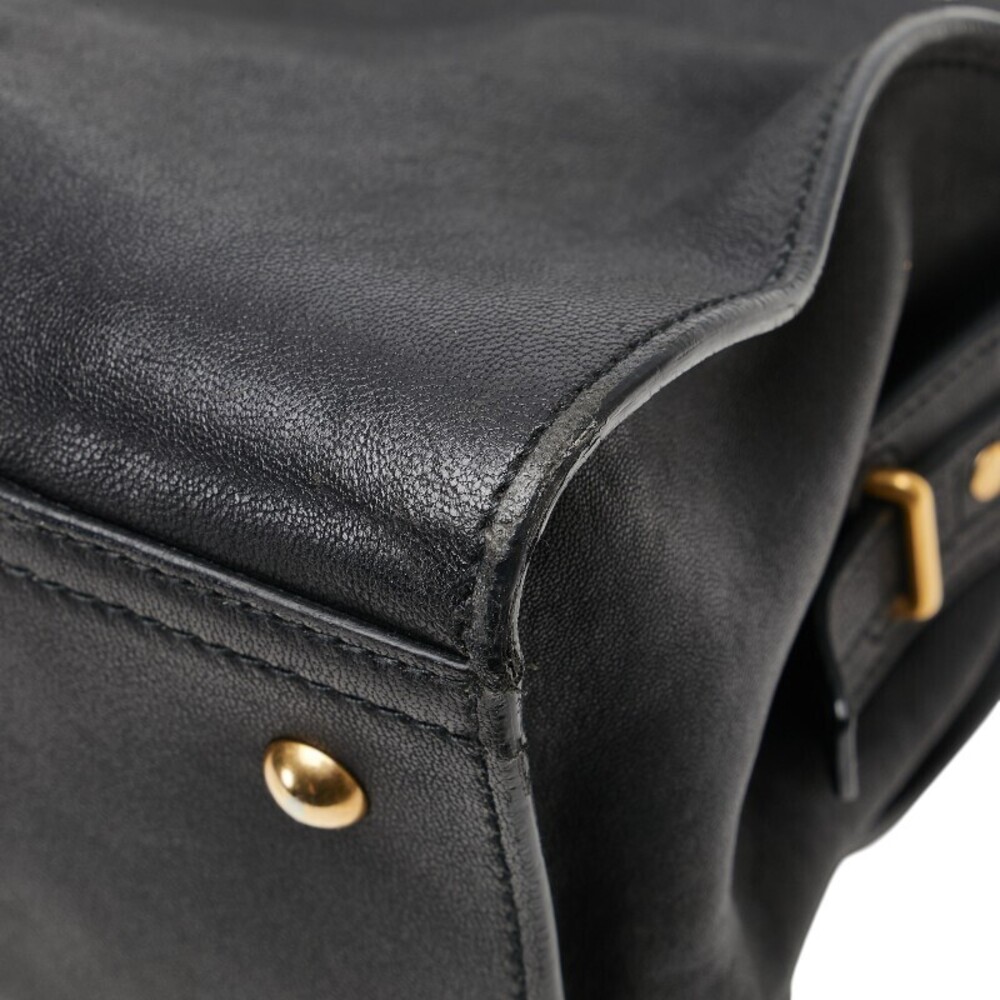 Saint Laurent Cabas Handbag Shoulder Bag Black Leather - Picture 7 of 9